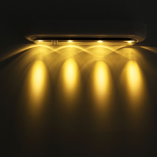 Rectangular 4LED Touch Sensor Night Light Wardrobe Cabinet Lamp Home Indoor Decor