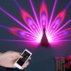 Remote Control Night Light Projector 7 Color Changing LED Peacock Wall Lamp Gift