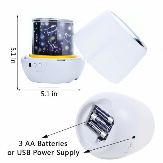 Rotation LED Night Light Ceiling Projector Kids Star Sky Moon Baby Bedroom Atmosphere Making Rotation LED Night Light Ceiling Projector Kids Star Sky Moon Baby Bedroom Atmosphere Making