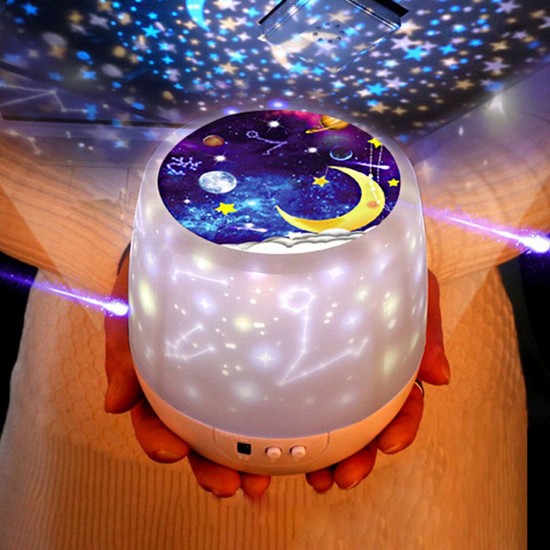 Rotation LED Night Light Ceiling Projector Kids Star Sky Moon Baby Bedroom Atmosphere Making Rotation LED Night Light Ceiling Projector Kids Star Sky Moon Baby Bedroom Atmosphere Making