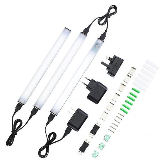 3PCS 80 LED Cabinet Light SMD2835 USB Touch Dimmable Home Room Closet Bar Lamp EU Plug 3PCS 80 LED Cabinet Light SMD2835 USB Touch Dimmable Home Room Closet Bar Lamp EU Plug