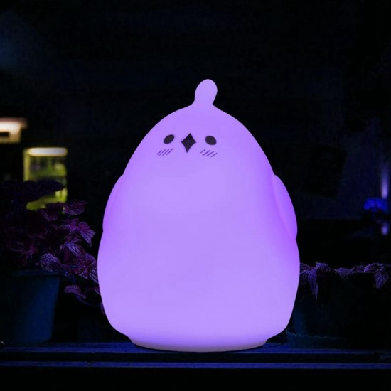 Silicone Colorful USB Rechargeable Tap Sensor LED Night Light Nursery Lamp For Children