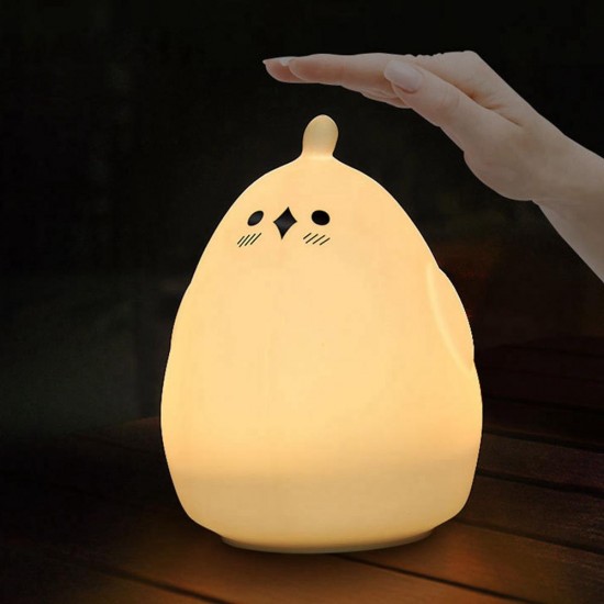 Silicone Colorful USB Rechargeable Tap Sensor LED Night Light Nursery Lamp For Children