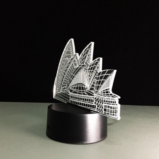 Sydney Opera House 3D Night Light 7 Color LED Touch Switch Table Lamp Xmas Gift Decor Sydney Opera House 3D Night Light 7 Color LED Touch Switch Table Lamp Xmas Gift Decor