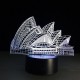 Sydney Opera House 3D Night Light 7 Color LED Touch Switch Table Lamp Xmas Gift Decor