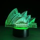 Sydney Opera House 3D Night Light 7 Color LED Touch Switch Table Lamp Xmas Gift Decor