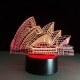 Sydney Opera House 3D Night Light 7 Color LED Touch Switch Table Lamp Xmas Gift Decor