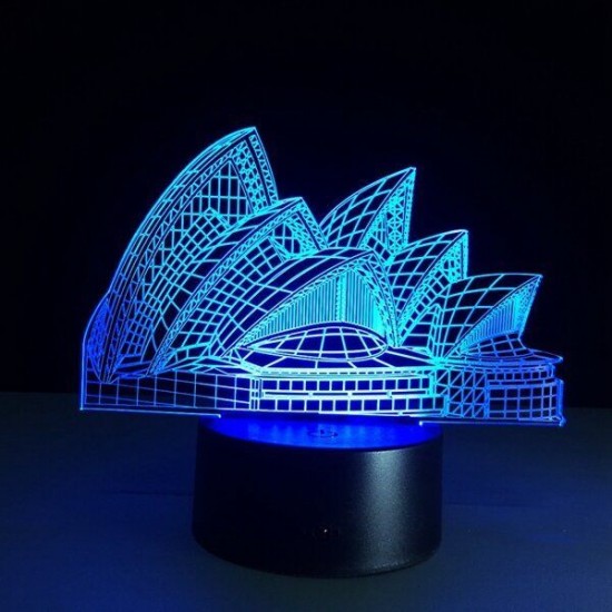 Sydney Opera House 3D Night Light 7 Color LED Touch Switch Table Lamp Xmas Gift Decor Sydney Opera House 3D Night Light 7 Color LED Touch Switch Table Lamp Xmas Gift Decor
