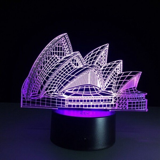 Sydney Opera House 3D Night Light 7 Color LED Touch Switch Table Lamp Xmas Gift Decor Sydney Opera House 3D Night Light 7 Color LED Touch Switch Table Lamp Xmas Gift Decor