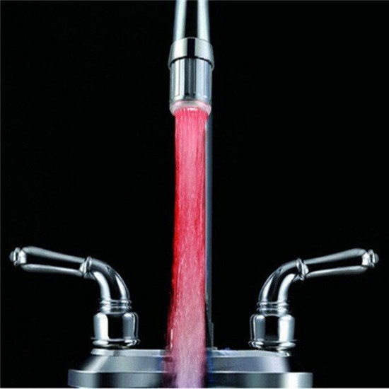 Temperature Sensor Control RGB Changing LED Water Faucet Tap Light for Kitchen Bathroom
