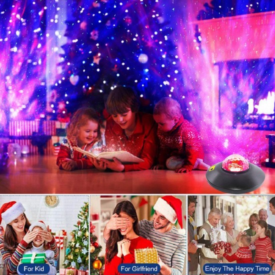 USB LED Laser Projector bluetooth Speaker Lamp Galaxy Starry Night Light Christmas Party Lights Gift Christmas Decorations Clearance Christmas Lights