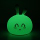 USB RGB Rechargeable Cute Silicone LED Night Light Tap Touch Atmostphere Light for Kid Sleeping