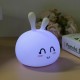 USB RGB Rechargeable Cute Silicone LED Night Light Tap Touch Atmostphere Light for Kid Sleeping