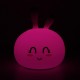 USB RGB Rechargeable Cute Silicone LED Night Light Tap Touch Atmostphere Light for Kid Sleeping