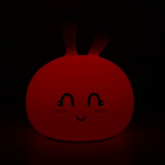 USB RGB Rechargeable Cute Silicone LED Night Light Tap Touch Atmostphere Light for Kid Sleeping