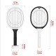 USB Rechargeable Electric Mosquito Flying Swatter Bug Zapper Killer Multifunctional Pest Remover Tool 2In1 Mosquito Killing Lamp