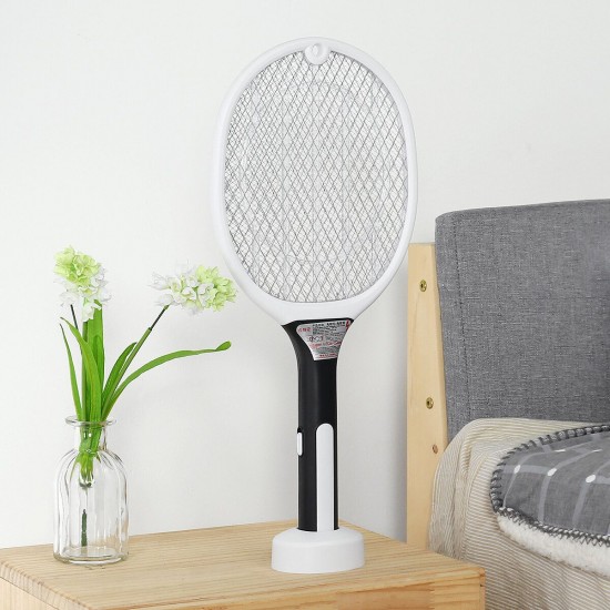 USB Rechargeable Electric Mosquito Flying Swatter Bug Zapper Killer Multifunctional Pest Remover Tool 2In1 Mosquito Killing Lamp