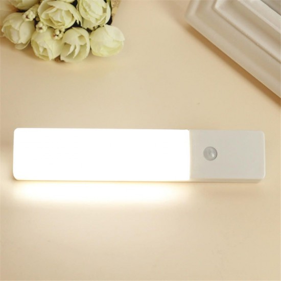 USB Rechargeable LED Under Cabinet Night Light Motion Sensor Kitchen Wardrobe Closet Lamp