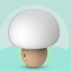 USB Rechargeable Wood Mushroom Night Light Magnetic Silicone Mini Dimmable Timing Patted Bedroom Lamp