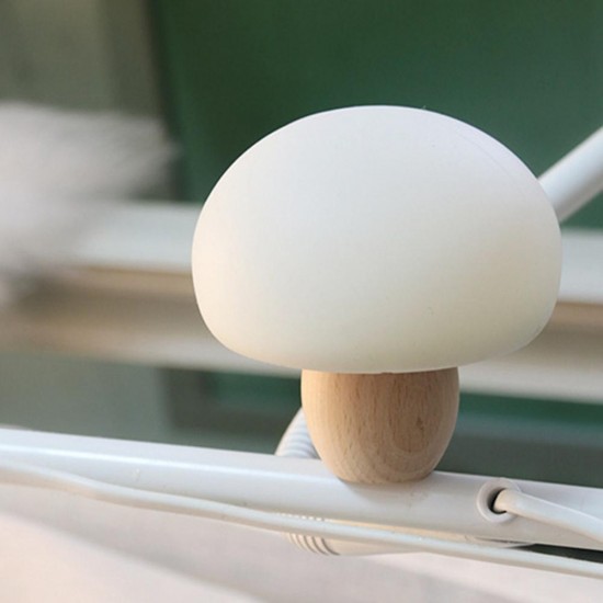 USB Rechargeable Wood Mushroom Night Light Magnetic Silicone Mini Dimmable Timing Patted Bedroom Lamp