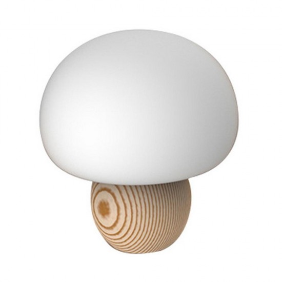 USB Rechargeable Wood Mushroom Night Light Magnetic Silicone Mini Dimmable Timing Patted Bedroom Lamp