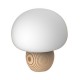 USB Rechargeable Wood Mushroom Night Light Magnetic Silicone Mini Dimmable Timing Patted Bedroom Lamp