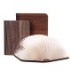 USB Rechargeable Wooden Folding LED Night Creative Flip Book Light Magnetic Table Lamp