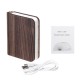 USB Rechargeable Wooden Folding LED Night Creative Flip Book Light Magnetic Table Lamp