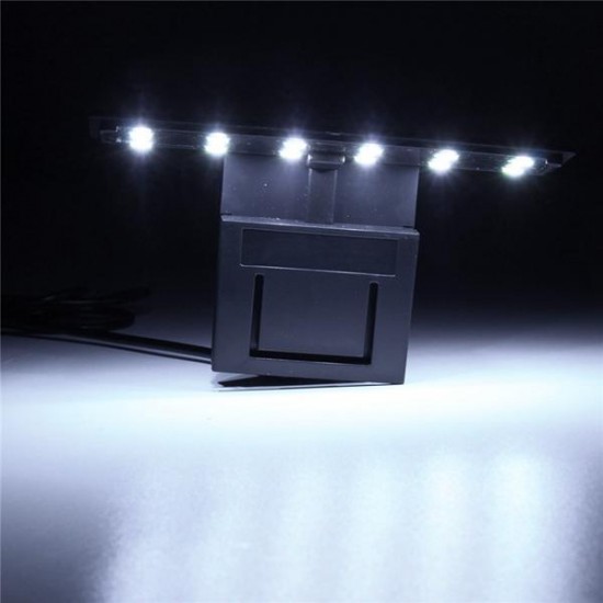 Ultra-thin 5W 12 LED Aquarium Light Clip on Plant Grow Fish Tank Lamp AC220V