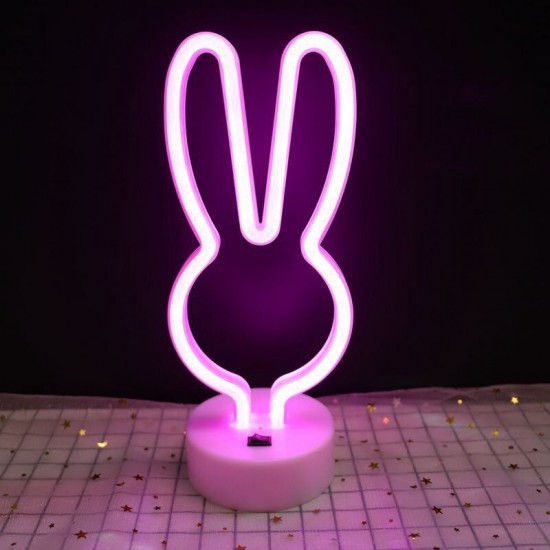 Upgrade Neon Night Light Rabbit Vibrato Anchor Bigmouth Bird Creative Night Light Spot