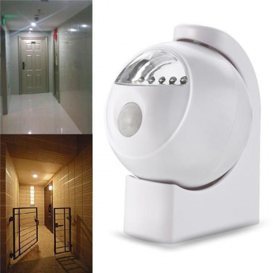 Wireless 5 LED PIR Motion Sensor Light Control Battery Powered Night Light Wall Cabinet Lamp Wireless 5 LED PIR Motion Sensor Light Control Battery Powered Night Light Wall Cabinet Lamp