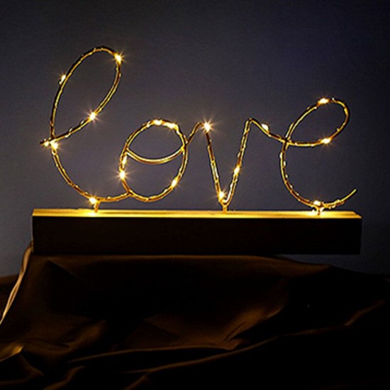 Wood Mini LED Night Light Home Love Desktop Letter Lamp Home Party Decor Wood Mini LED Night Light Home Love Desktop Letter Lamp Home Party Decor