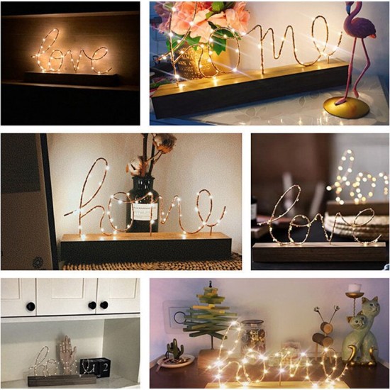 Wood Mini LED Night Light Home Love Desktop Letter Lamp Home Party Decor Wood Mini LED Night Light Home Love Desktop Letter Lamp Home Party Decor