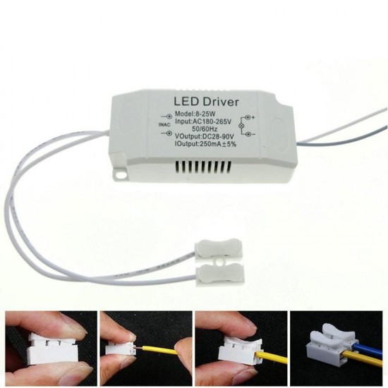 24W SMD5730 LED Bar Rigid Light with Power Driver Pure White+Warm White AC165-250V