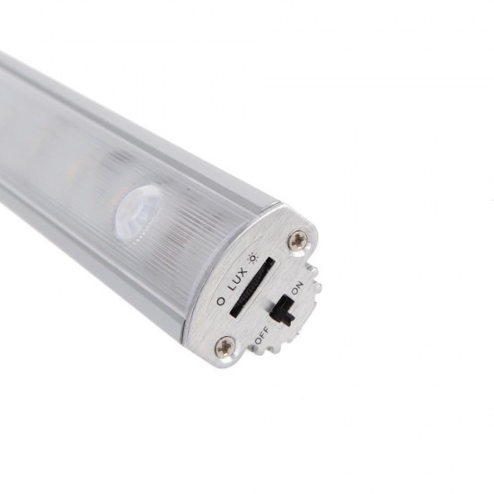 30CM 1.2W PIR Motion Sensor LED Cabinet Closet Rigid Light for Kitchen Wardrobe Cupboard DC6V