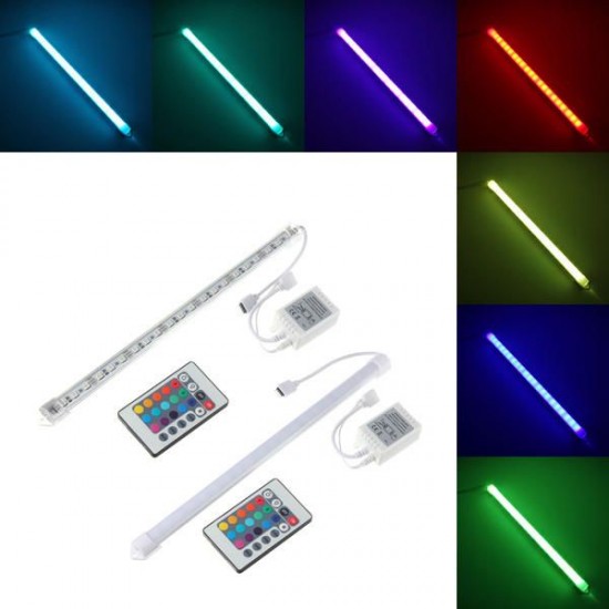 30CM RGB SMD 5050 LED Aluminum Alloy Shell Under Cabinet Lamp Strip Hard Rigid Light Tube Bar DC12V