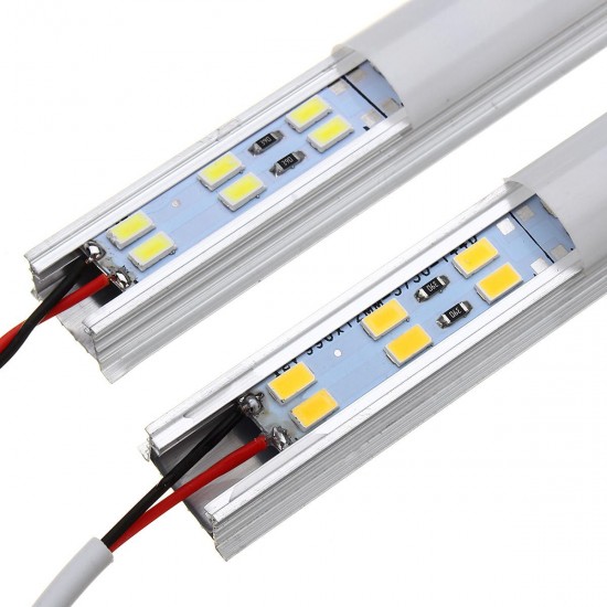 4PCS 30CM 30W SMD5630 Milky White Cover Double Row LED Rigid Strip Light Cabinet Lamp AC110-240V 4PCS 30CM 30W SMD5630 Milky White Cover Double Row LED Rigid Strip Light Cabinet Lamp AC110-240V