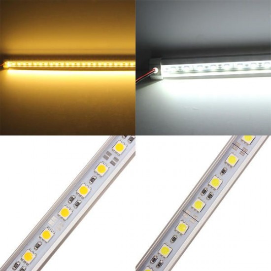 50CM 5050 9W 12V 36 SMD V-Shape Warm White/White LED Rigid Strip Light