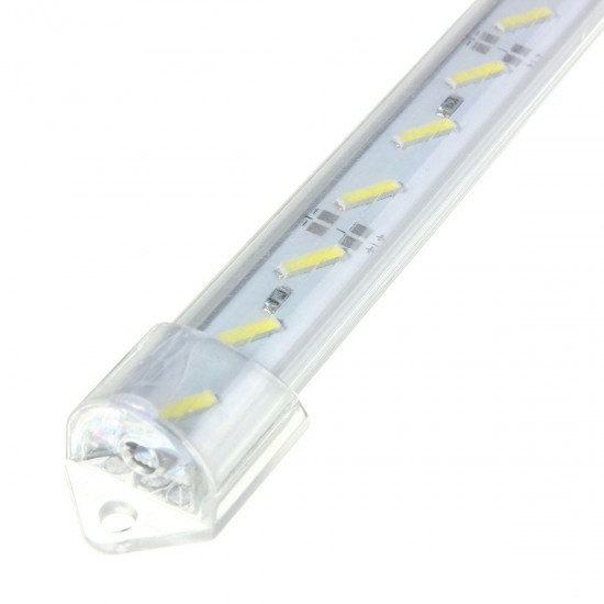 50CM 8520 SMD Cool White LED Rigid Strip Aluminum Milk/Clear Case Tube Light Lamp DC12V