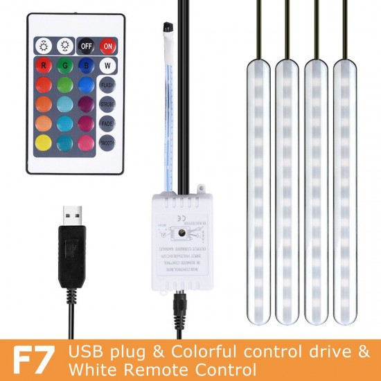 DC12V 10W Car Atmosphere Light USB Colorful Music Voice Control LED Rigid Strip Lamp + Remote Control DC12V 10W Car Atmosphere Light USB Colorful Music Voice Control LED Rigid Strip Lamp + Remote Control