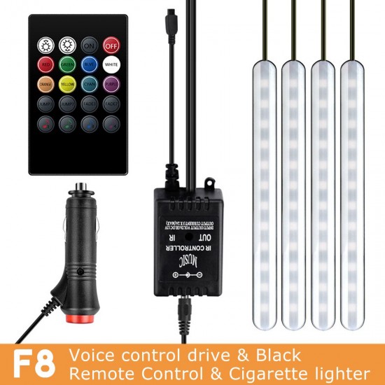 DC12V 10W Car Atmosphere Light USB Colorful Music Voice Control LED Rigid Strip Lamp + Remote Control DC12V 10W Car Atmosphere Light USB Colorful Music Voice Control LED Rigid Strip Lamp + Remote Control