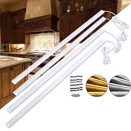 DC12V 4PCS 50CM SMD5730 Kitchen Under Cabinet Counter LED Rigid Strip Light Showcase Fixture