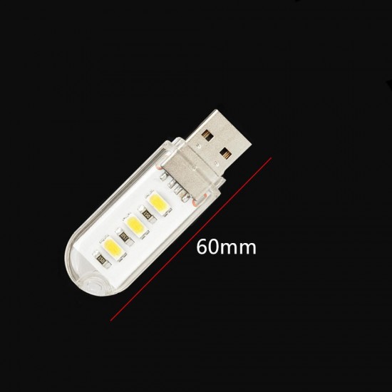 DC5V U Shape SMD5730 3W USB LED Rigid Strip Night Light for Reading Camping