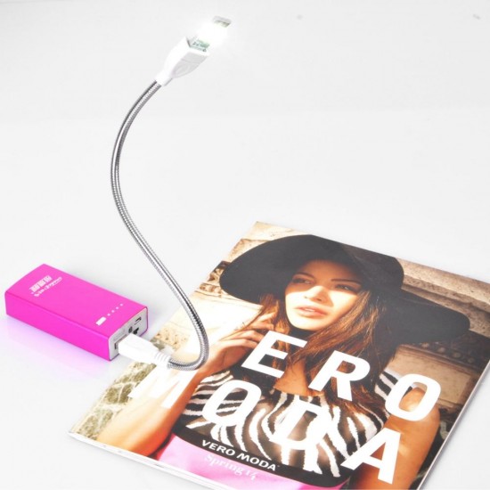 DC5V USB Finger Touch Stepless Dimming Book Table Night Lamp Power Bank 6 LED Rigid Strip Light