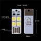 DC5V White USB Finger Touch Adjust Brightness 4LED Rigid Strip Light Power Bank Book Night Lamp