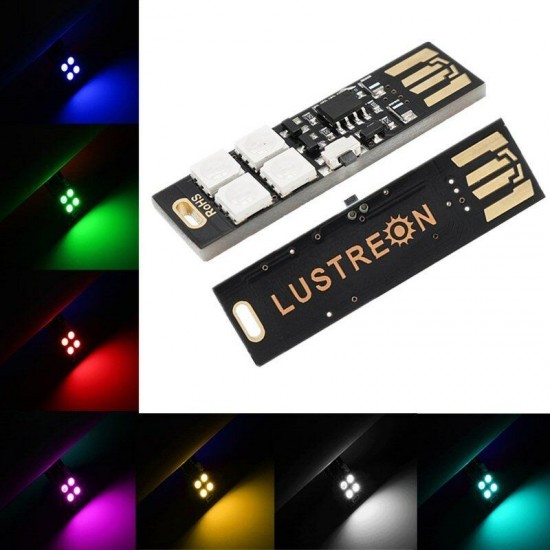 1.5W SMD5050 Mini Button Switch Colorful USB LED Light for Mobile Power Bank DC5V