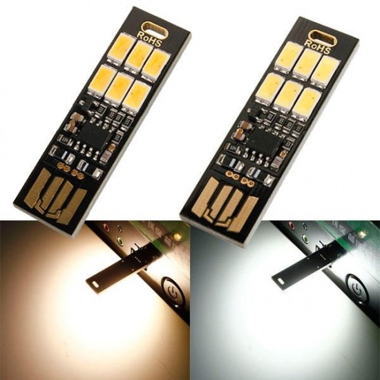 1W 50LM Mini Touch Switch USB Mobile Power Camping LED Light Lamp