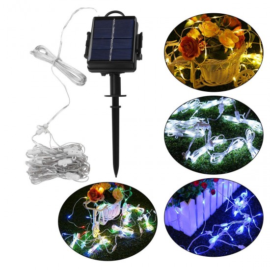 0.8M/1.3M 104LED Solar Umbrella String Light Battery Powered Garden Patio Fairy Lamp Party Holiday Christmas Home Decor