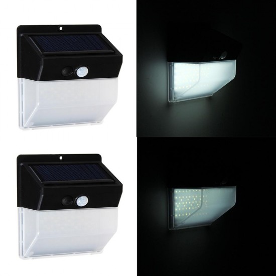 100 LED Solar PIR Motion Sensor Light Outdoor Garden Security Wall Lamp 3 Modes