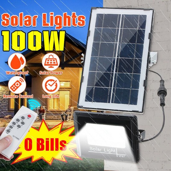 10000LM LED Solar Panel Light Sensor Flood Light Lamp Outdoor Garden Spotlight